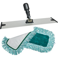 Dust Mop Pad & Frame, Hook and Loop Style, Polyester, 18" L x 5-3/4" W Advanced Consulting and Training Ltd.