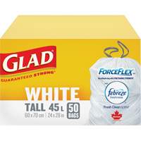Tall 45L Febreze Garbage Bags, Regular, 24" W x 28" L, White Advanced Consulting and Training Ltd.