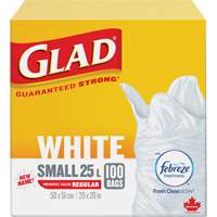 Small 25L Febreze Garbage Bags, Regular, 20" W x 20" L, White Advanced Consulting and Training Ltd.