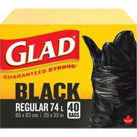 74L Garbage Bags, Regular, 26" W x 33" L, Black Advanced Consulting and Training Ltd.