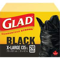 135L Garbage Bags, Regular, 31" W x 42" L, Black Advanced Consulting and Training Ltd.