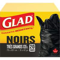 135L Garbage Bags, Regular, 31" W x 42" L, Black Advanced Consulting and Training Ltd.