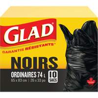 74L Garbage Bags, Regular, 26" W x 33" L, Black Advanced Consulting and Training Ltd.