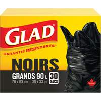 90L Garbage Bags, Regular, 30" W x 33" L, Black Advanced Consulting and Training Ltd.