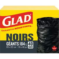 184L Garbage Bags, Regular, 35" W x 48" L, Black Advanced Consulting and Training Ltd.
