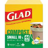 Small Compostable Bags, Regular, 17" L x 16" W, Brown, 10 L (3 Gal.) Capacity Advanced Consulting and Training Ltd.