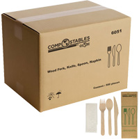 Wood Cutlery Set in Paper Bag Advanced Consulting and Training Ltd.
