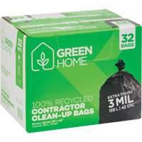 Green Home Garbage Bags, Strong, 33" W x 48" L, 3 mils, Black, 159 L (42 Gal.) Capacity Advanced Consulting and Training Ltd.