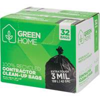 Green Home Garbage Bags, Strong, 33" W x 48" L, 3 mils, Black, 159 L (42 Gal.) Capacity Advanced Consulting and Training Ltd.