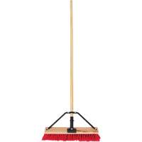 Push Broom with Braced Handle, 18", Medium, PVC Bristles Advanced Consulting and Training Ltd.