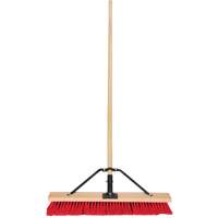 Push Broom with Braced Handle, 24", Medium, PVC Bristles Advanced Consulting and Training Ltd.