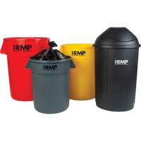 Half-Round Garbage Bin with Lid, Polyethylene, 21 US gal. Advanced Consulting and Training Ltd.