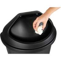 Half-Round Garbage Bin with Lid, Polyethylene, 21 US gal. Advanced Consulting and Training Ltd.