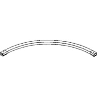 90° Curved Curtain Partition Track with Splicers, 3' L Advanced Consulting and Training Ltd.