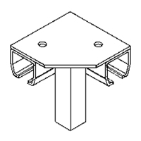 Floor Mount Curtain Partition 90° Corner Connector Advanced Consulting and Training Ltd.