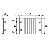 Laminated Dock Bumpers, Horizontal, Rubber, 12" W x 6" D x 10" H Advanced Consulting and Training Ltd.