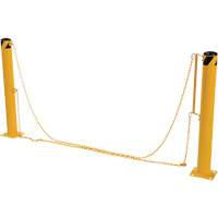 Syst&egrave;me de bornes de protection et chaînes pour quai, Acier, 42" h x 6-5/8" la, Jaune Advanced Consulting and Training Ltd.