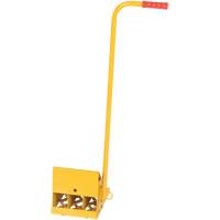 Cale de roue avec poign&eacute;e ergonomique, Acier, Jaune, 8" la x 10-3/4" p x 9-1/8" h Advanced Consulting and Training Ltd.