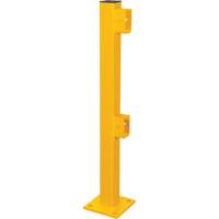 Poteau d'extr&eacute;mit&eacute; pour garde-corps l&eacute;gers, Acier, 42" h, Jaune s&eacute;curit&eacute; OSHA Advanced Consulting and Training Ltd.
