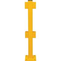 Poteau en ligne pour garde-corps l&eacute;gers, Acier, 42" h, Jaune s&eacute;curit&eacute; OSHA Advanced Consulting and Training Ltd.