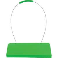 Cale de roue pour avion Checkers Safety SafeRay avec poign&eacute;e &agrave; c&acirc;ble ergonomique, Ur&eacute;thane, Vert fluorescent, 24" la x 8" p x 6" h Advanced Consulting and Training Ltd.