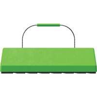 Cale de roue pour avion Checkers Safety SafeRay avec poign&eacute;e &agrave; c&acirc;ble & patin en caoutchouc, Ur&eacute;thane, Vert fluorescent, 24" la x 8" p x 6" h Advanced Consulting and Training Ltd.