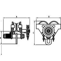 Chariots ajustables, 1000 lb (0,5 tonne) Capacit&eacute;, 2-11/16" - 5-1/4" Advanced Consulting and Training Ltd.