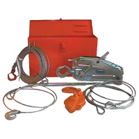 Tirfor&reg; Wire Rope Hoist TU128 Rescue Kit, 7/16" Wire Diameter, 4000  lbs. (2 tons) Capacity Advanced Consulting and Training Ltd.