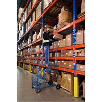 CSA-Certified Rolling Step Ladder, 4 Steps, 22" Step Width, 37" Platform Height, Steel Advanced Consulting and Training Ltd.