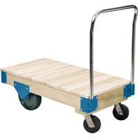 Chariots &agrave; plateforme - Chariots &agrave; plateforme tout en bois, 48" lo x 24" la, Capacit&eacute; de 3000 lb, Roues en Nylon Advanced Consulting and Training Ltd.