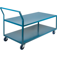 Heavy-Duty Low Profile Shop Carts, 2 Tiers, 30" W x 60" D x 40" H, 1200 lbs. Cap. Advanced Consulting and Training Ltd.