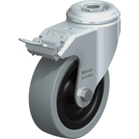 Light-Duty Caster, Swivel with Brake, 4" (101.6 mm), Solid Rubber, 242 lbs. (110 kg.) Advanced Consulting and Training Ltd.