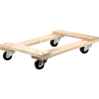 Wood Dollies - Medium-Duty, Polyolefin Wheels, 900 lbs. Capacity, 18" W x 30" D x 7" H Advanced Consulting and Training Ltd.
