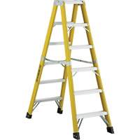 6600 Series Industrial Heavy-Duty 2-Way Stepladders, Fibreglass, 300 lbs. Capacity, 6' Advanced Consulting and Training Ltd.