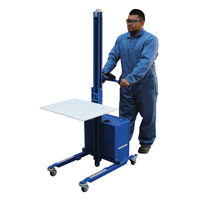 Gerbeur &agrave; plateforme &agrave; &eacute;l&eacute;vation rapide, M&eacute;canisme &eacute;lectrique, Capacit&eacute; de 175 lb, Levage max de 57" Advanced Consulting and Training Ltd.