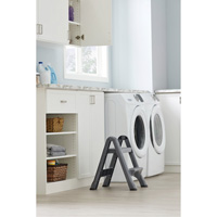Folding Step Stool, 2 Steps, 19-1/2" x 20-1/2" x 22-3/4" High Advanced Consulting and Training Ltd.