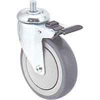 Roulette zingu&eacute;e, Pivotant avec frein, Diam&egrave;tre 4" (102 mm), Capacit&eacute; 200 lb (91 kg) Advanced Consulting and Training Ltd.