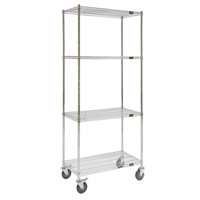Wire Shelf Cart, Chrome Plated, 48" x 80" x 24", 800 lbs. Capacity Advanced Consulting and Training Ltd.