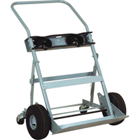 Four-Wheel Cylinder Hand Trucks, Pneumatic Wheels, 28" W x 6" L Base, 1000 lbs. Advanced Consulting and Training Ltd.