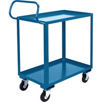 Chariot ergonomique &agrave; tablettes, 800 lb Capacit&eacute;, Acier, 26" la x 37" ha x 38" p, Bordure vers le haut Advanced Consulting and Training Ltd.
