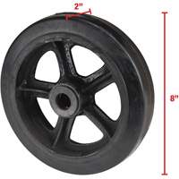 Roue en caoutchouc moul&eacute;, 8" (203 mm) dia. x 2" (51 mm) la, Capacit&eacute; de 400 lb (181 kg) Advanced Consulting and Training Ltd.