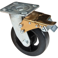 Mold-on Caster, Swivel with Brake, 6" (152.4 mm), Rubber, 550 lbs. (249 kg.) Advanced Consulting and Training Ltd.