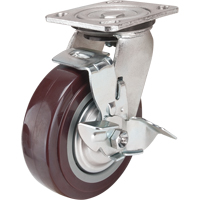 Roulette, Pivotant avec frein, 6" (152,4 mm), Polyur&eacute;thane, 850 lb (385 kg) Advanced Consulting and Training Ltd.