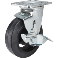 Mold-on Caster, Swivel with Brake, 6" (152.4 mm), Rubber, 550 lbs. (249 kg.) Advanced Consulting and Training Ltd.