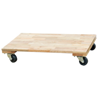 Solid Platform Wood Dolly, Rubber Wheels, 900 lbs. Capacity, 18" W x 30" D x 6" H Advanced Consulting and Training Ltd.