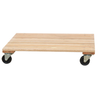 Solid Platform Wood Dolly, Rubber Wheels, 1200 lbs. Capacity, 18" W x 30" D x 7" H Advanced Consulting and Training Ltd.