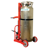 Hydraulic Large Liquid Gas Cylinder Cart HLCC-B, Polyurethane Wheels, 20" W x 20" D Base, 1000 lbs. Advanced Consulting and Training Ltd.