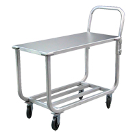 Chariot en aluminium &agrave; plateforme tubulaire, 700 lb Capacit&eacute;, Aluminium, 19" la x 42" ha x 46" p, Bordure vers le bas Advanced Consulting and Training Ltd.