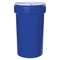 Nestable Polyethylene Drum, 55 US gal (45 imp. gal.), Open Top, Blue Advanced Consulting and Training Ltd.