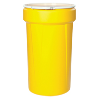 Nestable Polyethylene Drum, 55 US gal (45 imp. gal.), Open Top, Yellow Advanced Consulting and Training Ltd.